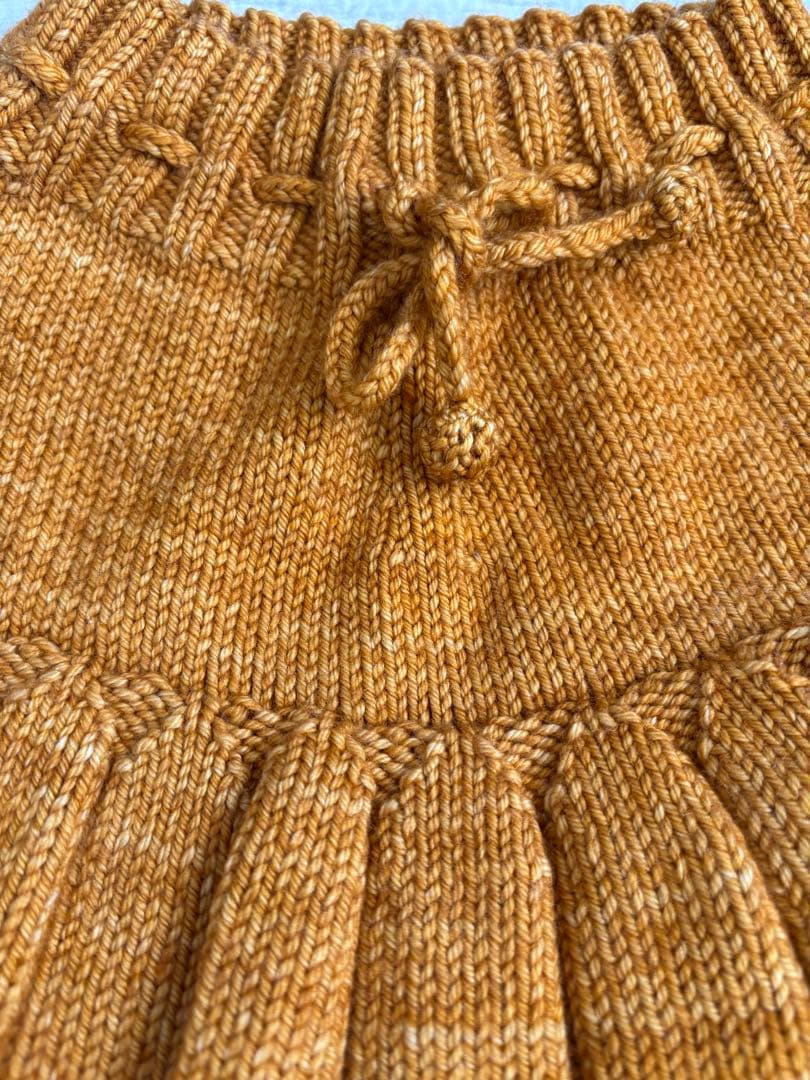 まいめろ•*¨misha&puffフリル付きマスタードショートスカート