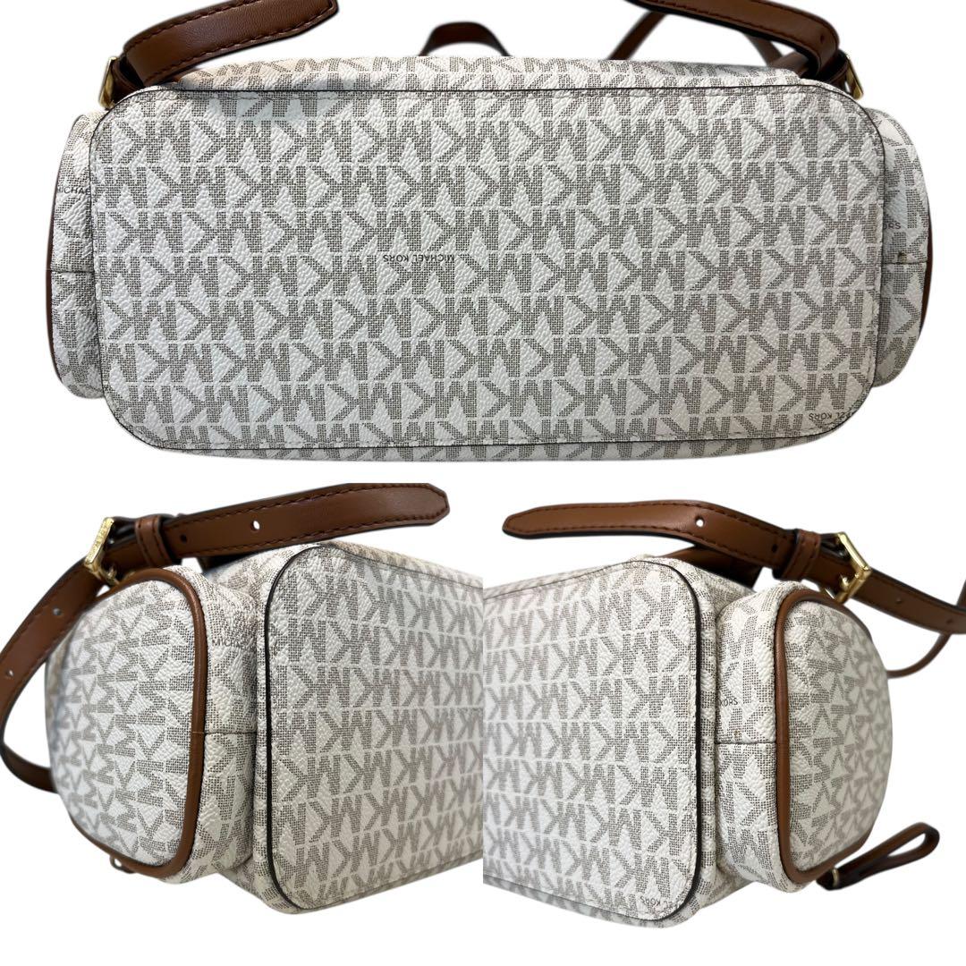 美品✨マイケルコース リュック ケンリー ロゴ シグネチャー バニラ×茶