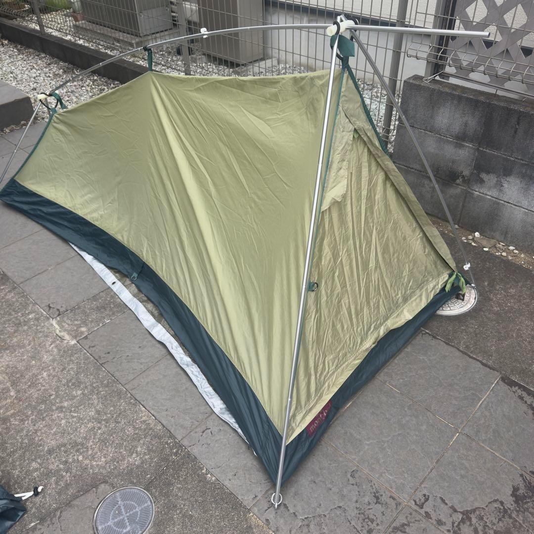 人気モンベル　ムーンライトテント 1型アイボリー　純正グランドシート付