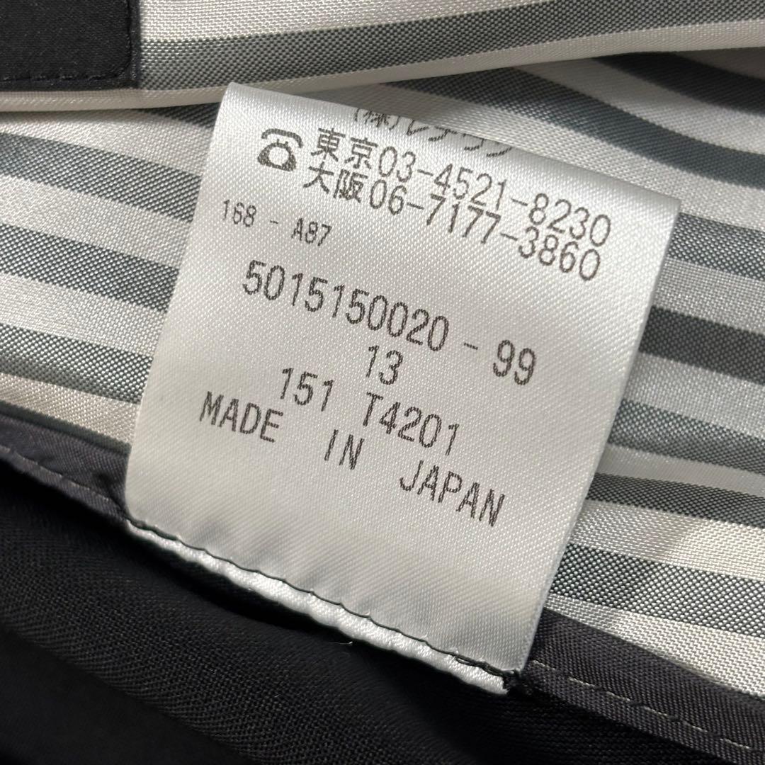 【美品】Aquascutum コート チェルッティ 日本製 ブラック XL