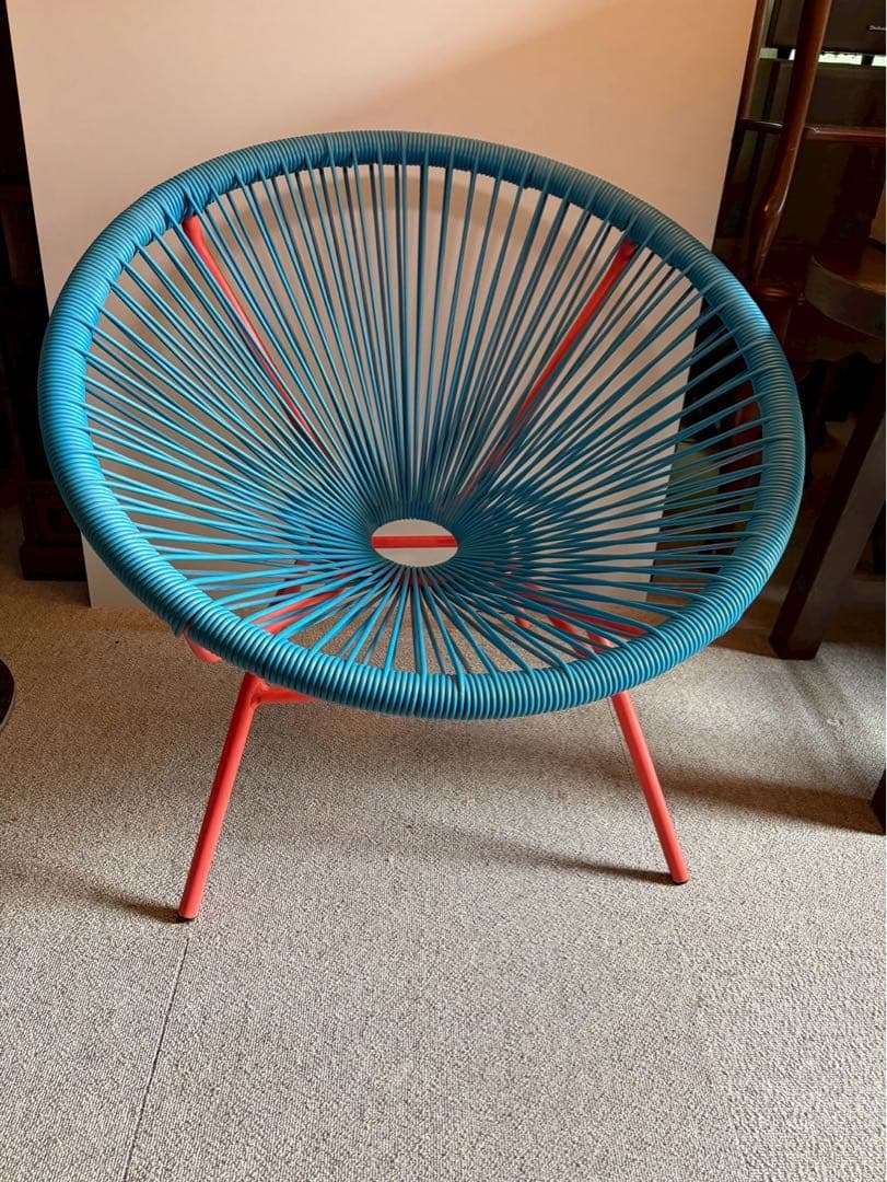 Francfranc ロータス パーソナルチェア ブルー×レッド　廃盤　入手困難