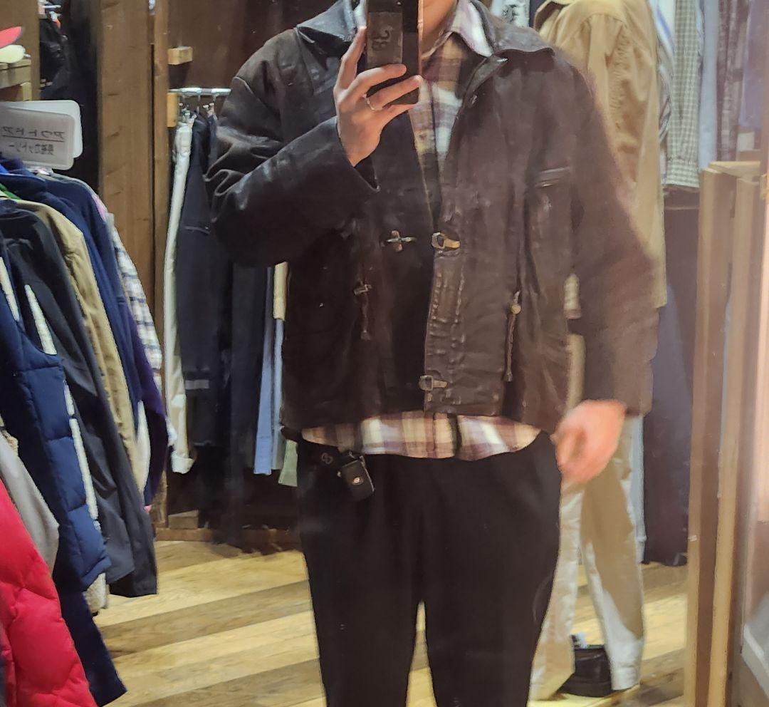 ★短丈★　ユーロ　ファイヤーマンレザージャケット 脱着可 フード付き