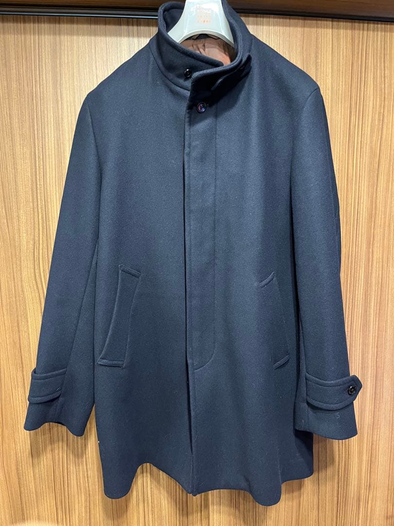 ユナイテッドアローズ　グリーンレーベルスタンドカラーコートネィビー　　XL