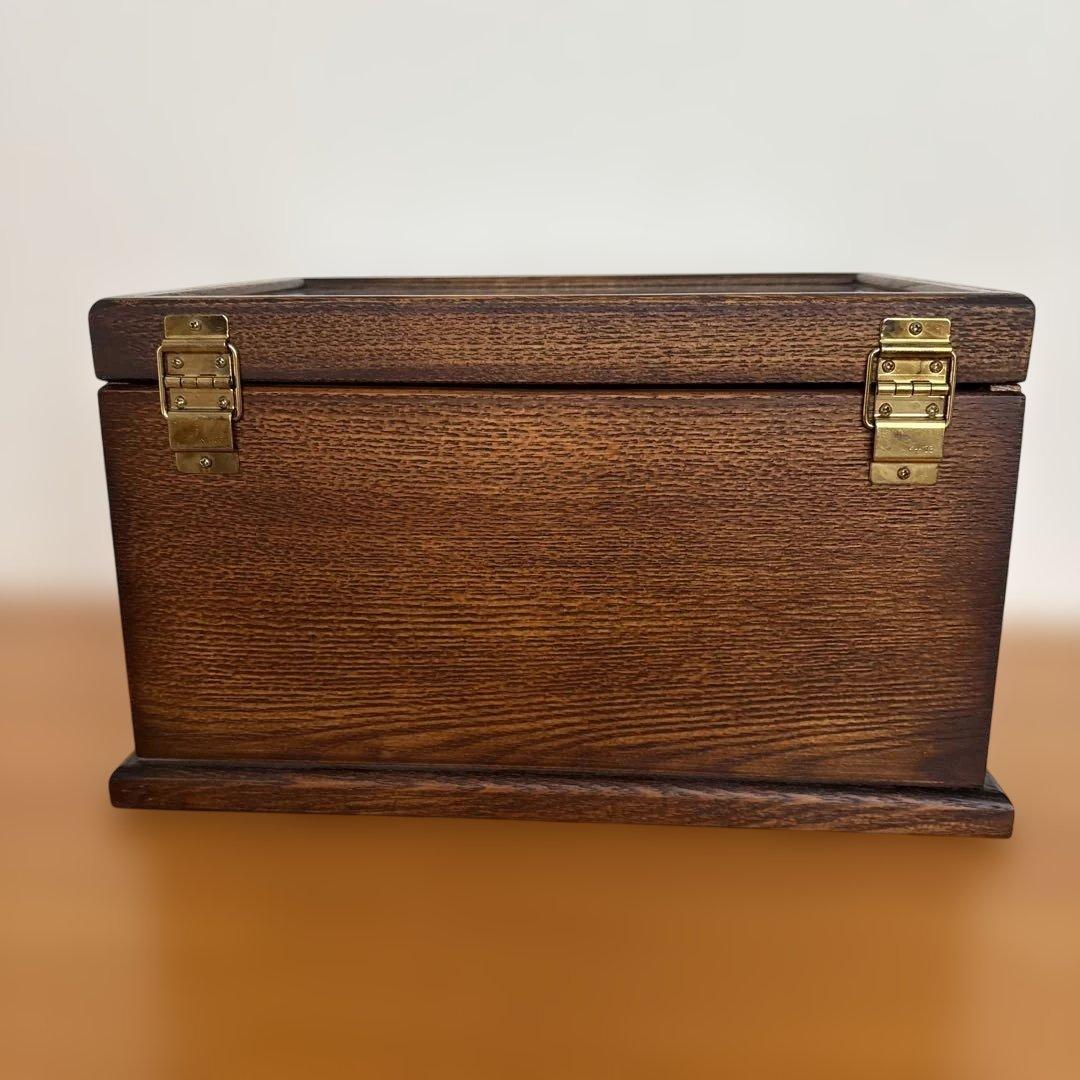 美品　アンティーク　葡萄葉柄 透かし彫りアクセサリーケース　ジュエリーボックス