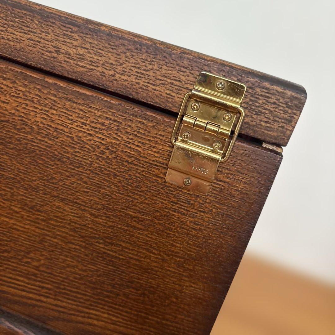 美品　アンティーク　葡萄葉柄 透かし彫りアクセサリーケース　ジュエリーボックス