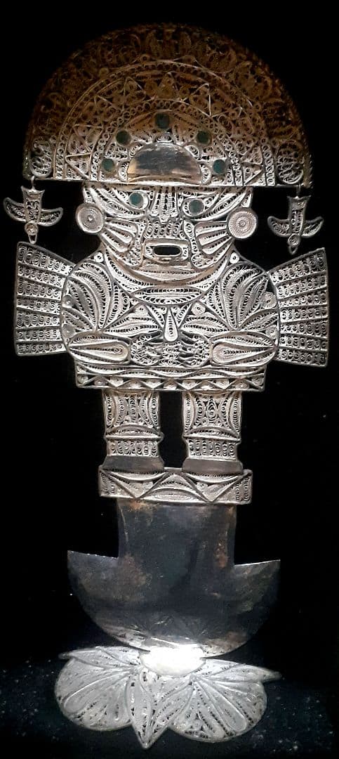 シルバー 銀製インカ守り神 Tumiナイフ アンティーク 期間限定 特別価格