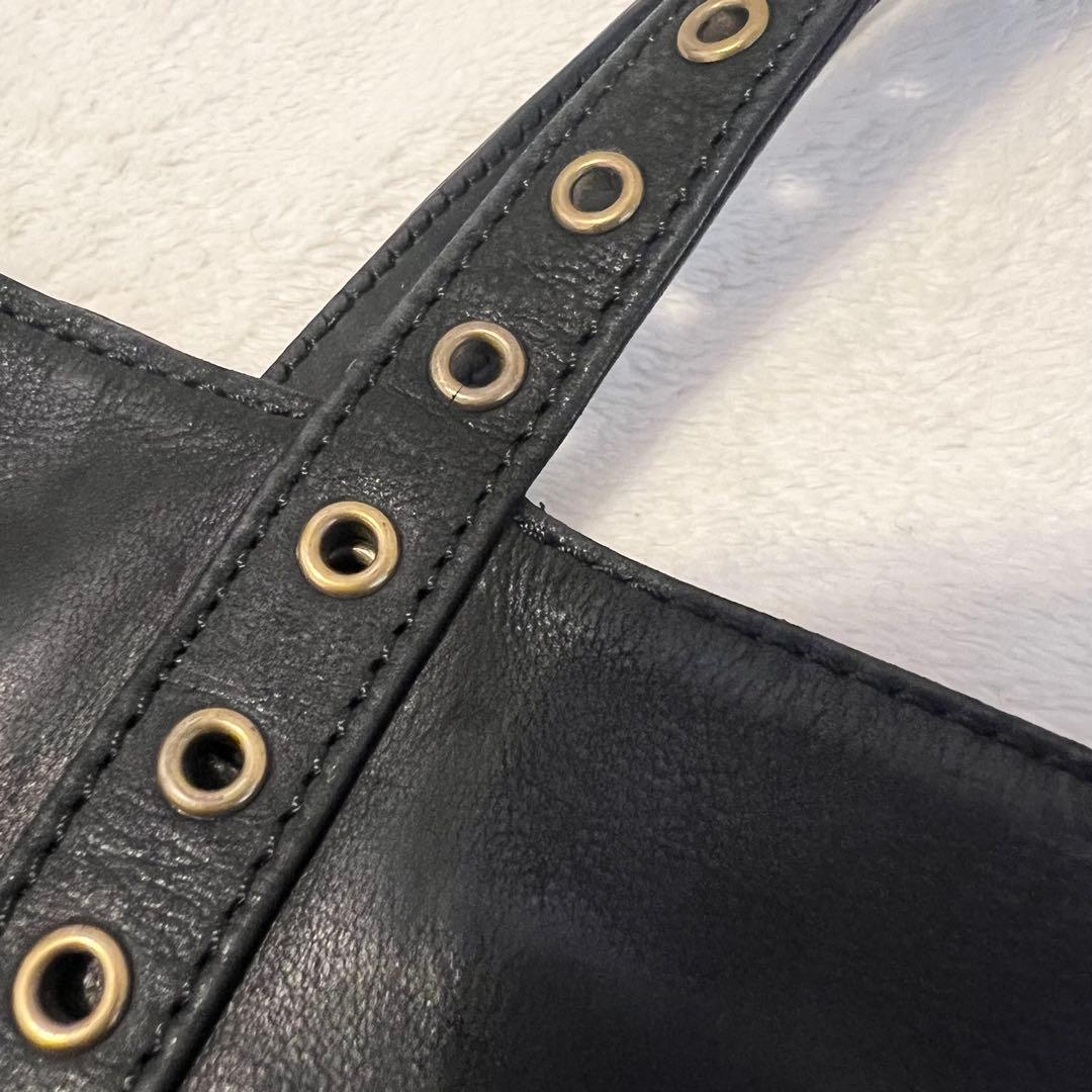 希少◆ ヴァネッサブリューノ オールレザー トート ハトメ パンチング A4