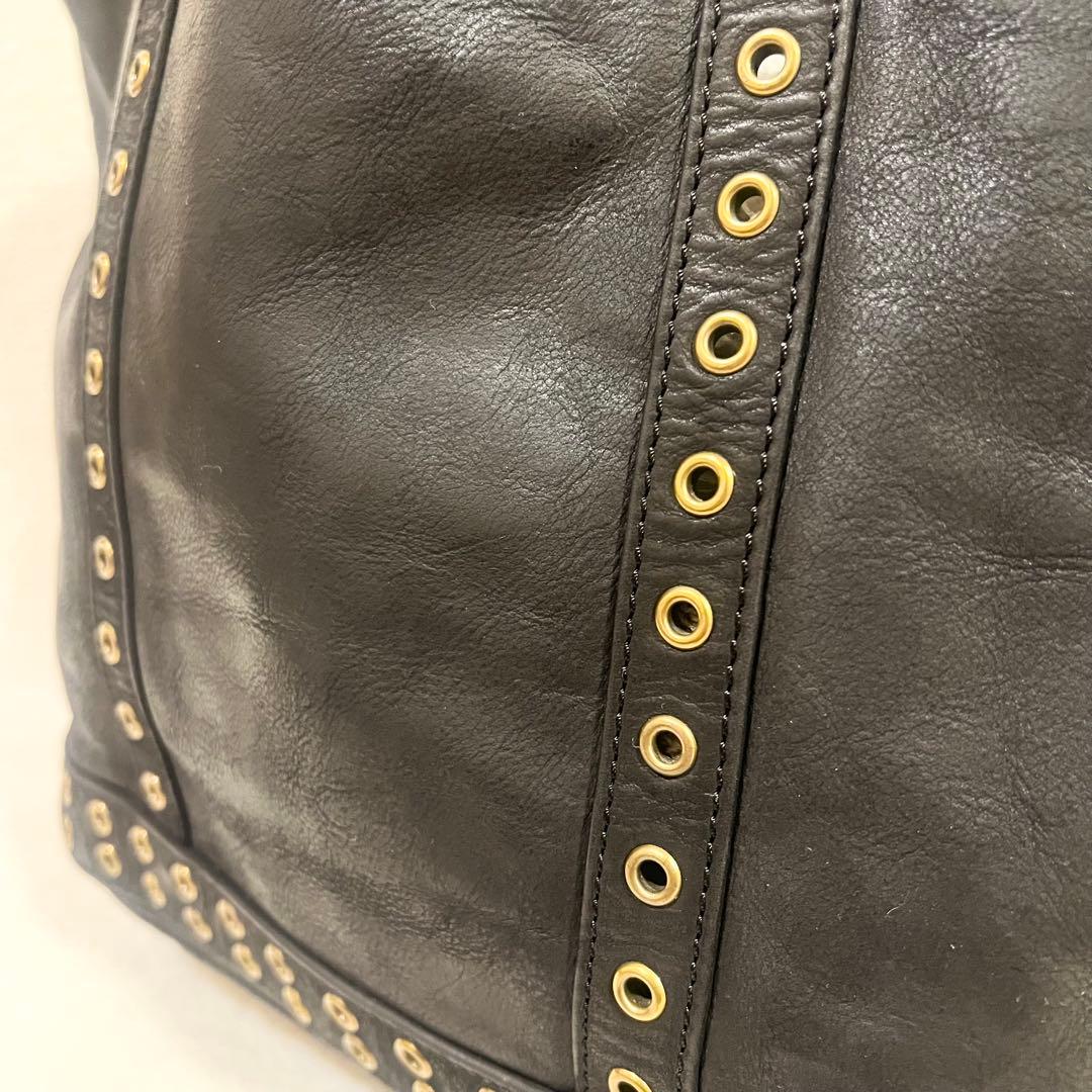 希少◆ ヴァネッサブリューノ オールレザー トート ハトメ パンチング A4