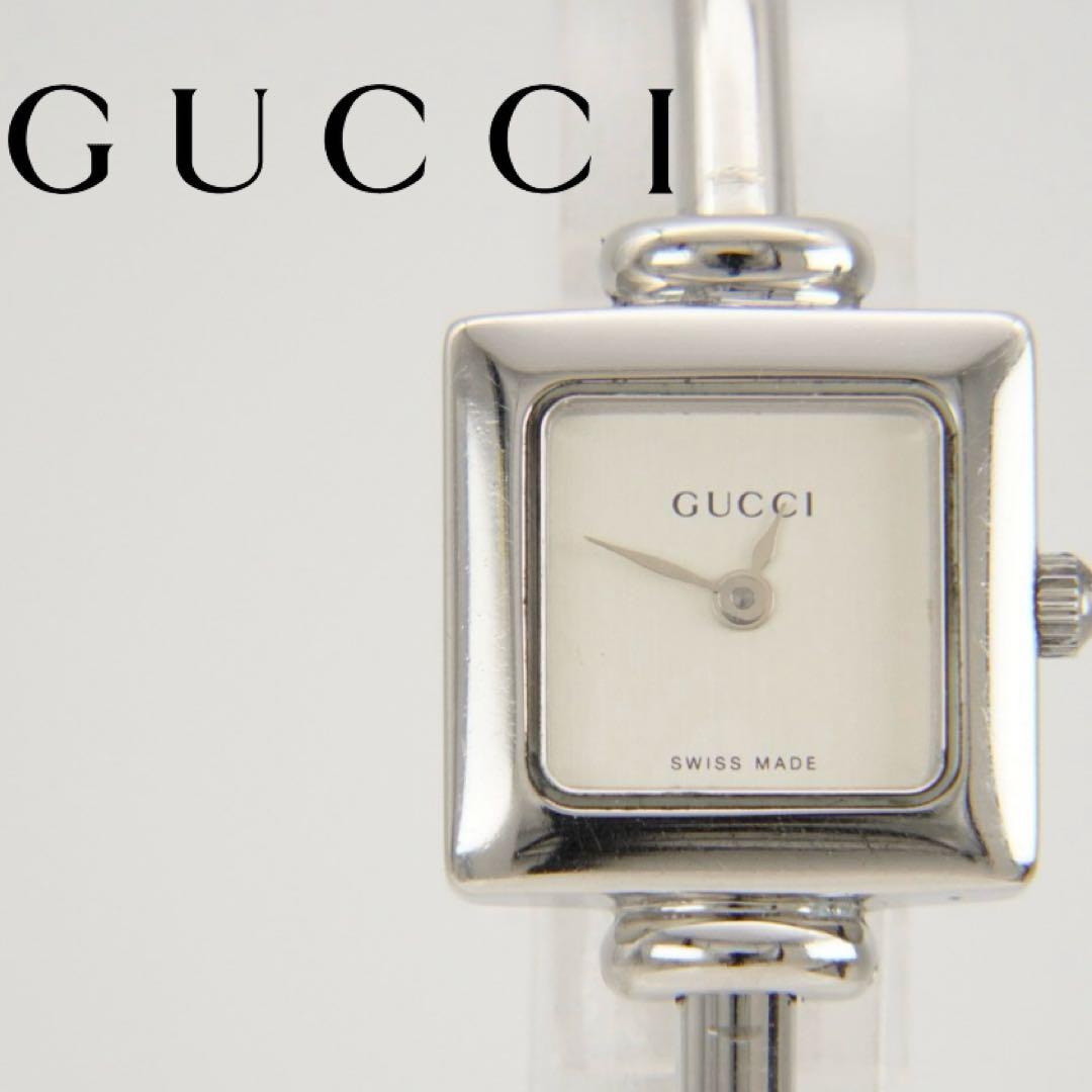 【新品電池•回路検査済】GUCCI グッチ 1900L スクエア 腕時計 銀