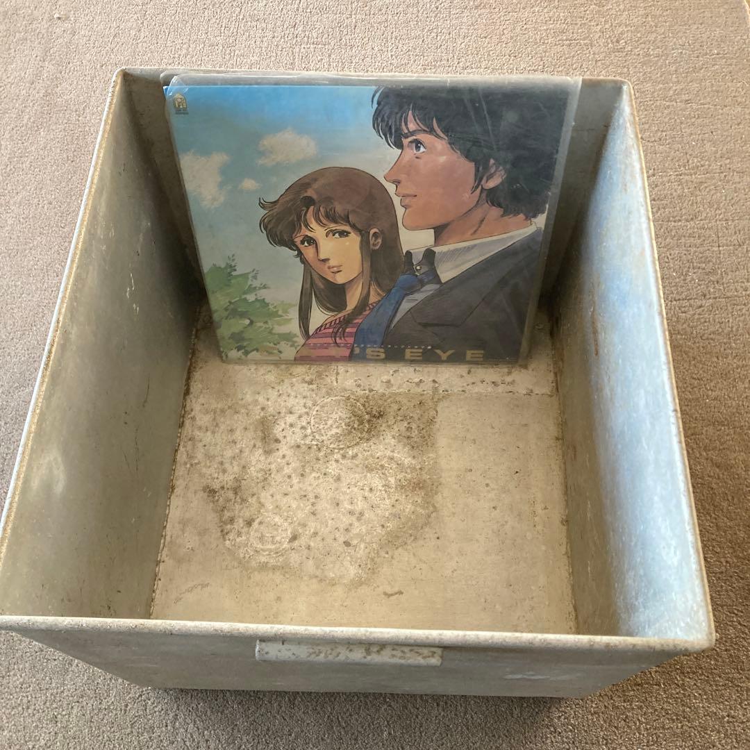 分厚いアルミコンテナ レコードボックス アルミ 5.6kg ビンテージ A