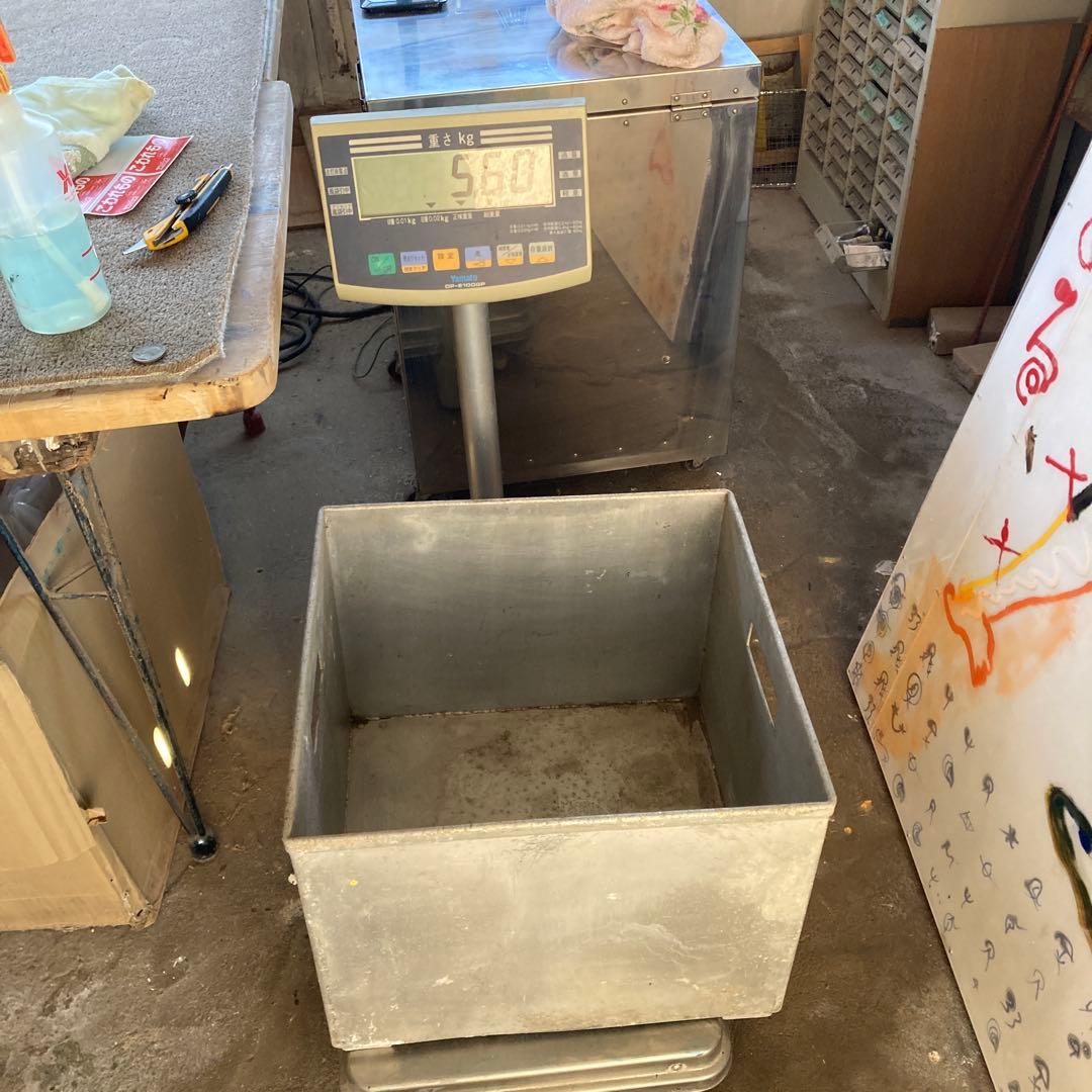 分厚いアルミコンテナ レコードボックス アルミ 5.6kg ビンテージ A