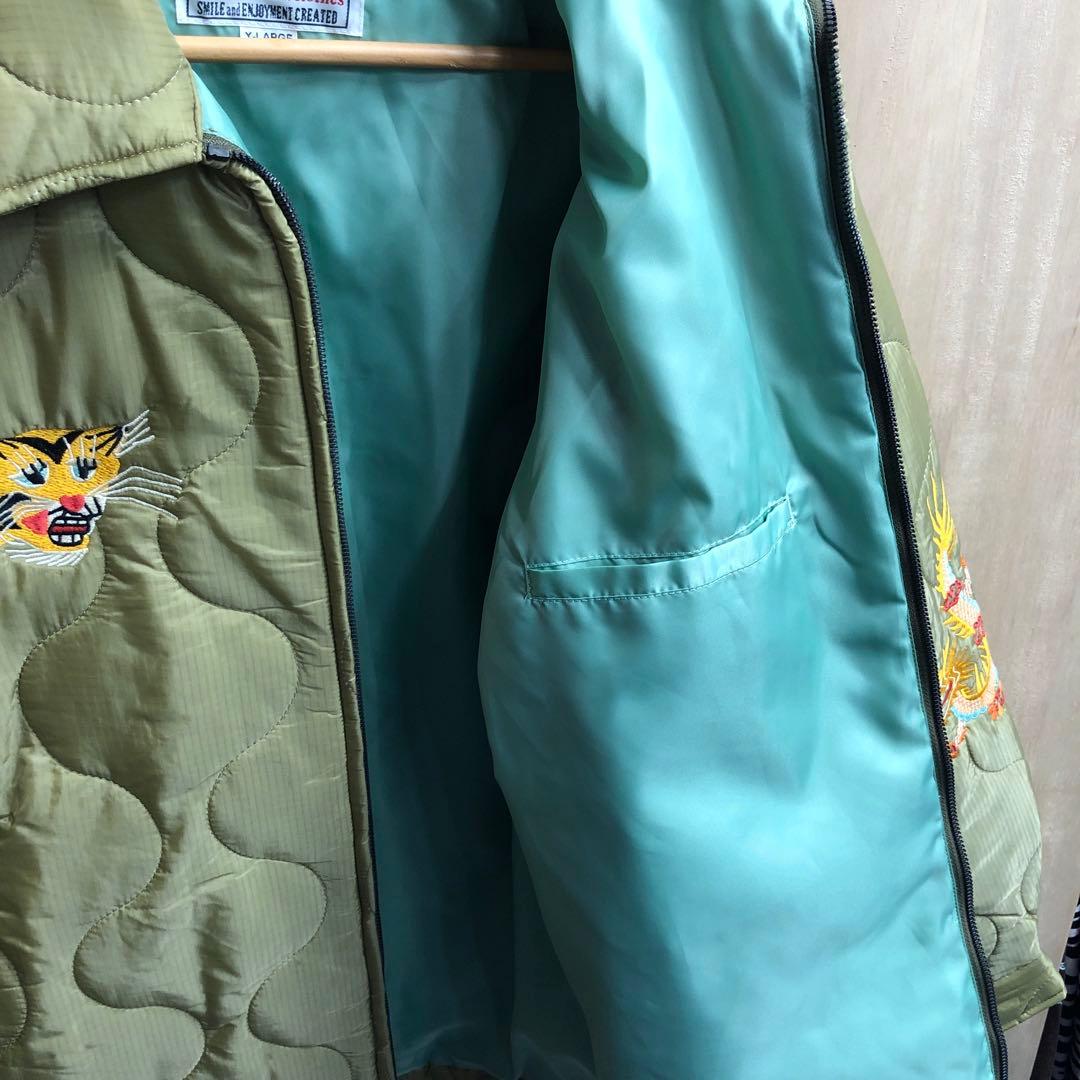 ヒューストン ベトジャン キルティング ベトナムジャケット 地図マップ柄 XXL