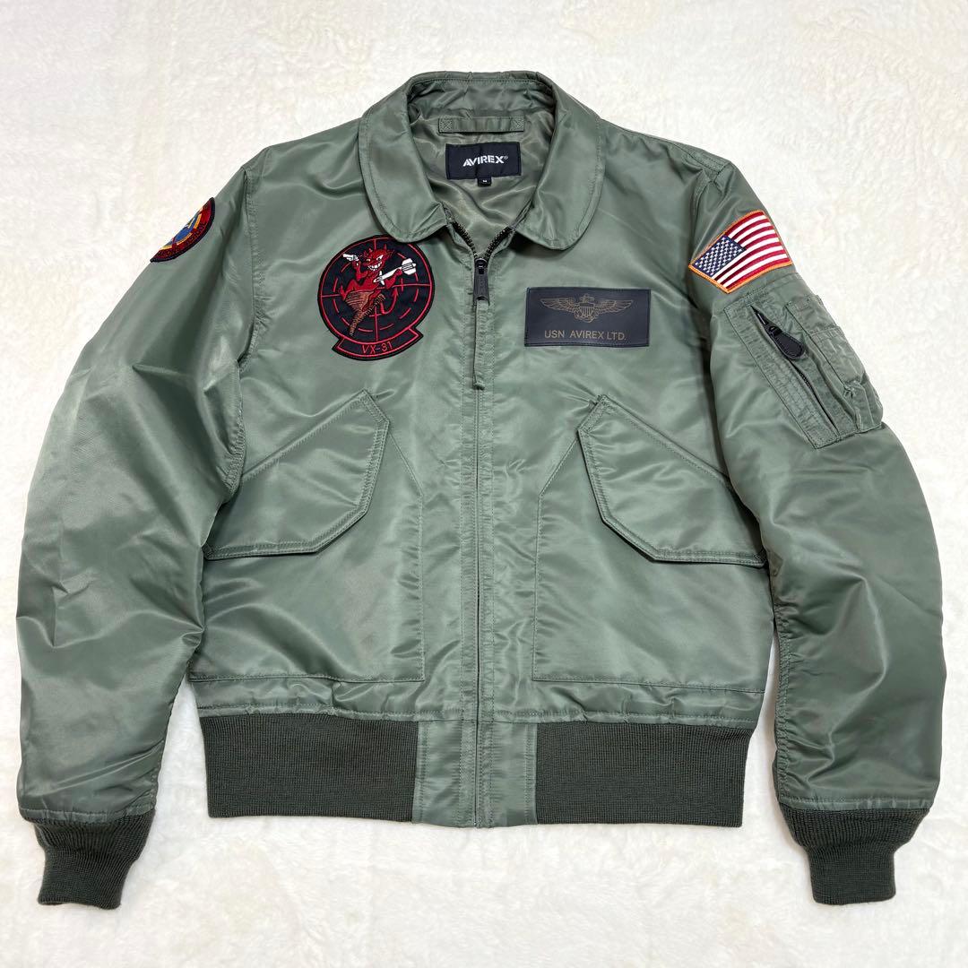 AVIREX CWU36P フライトジャケット トップガン セージグリーン M