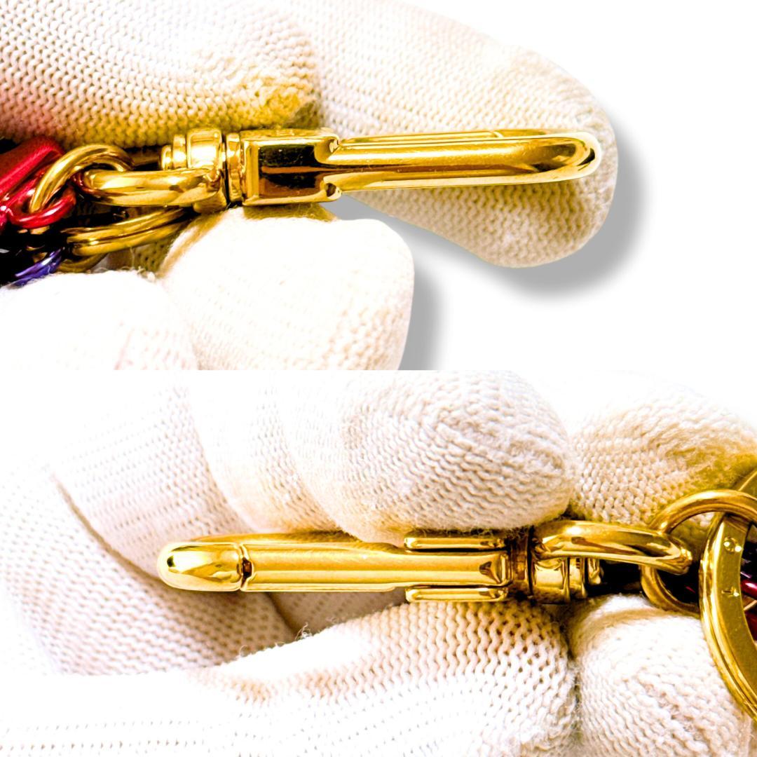 【美品】ルイヴィトン ポルトクレ LV ニューウェーブ M67808 キーリング