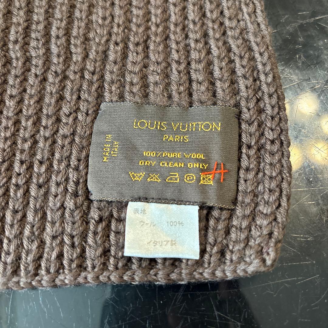 ルイヴィトン　エシャルプ　ダミエ　マフラー　ブラウン　美品