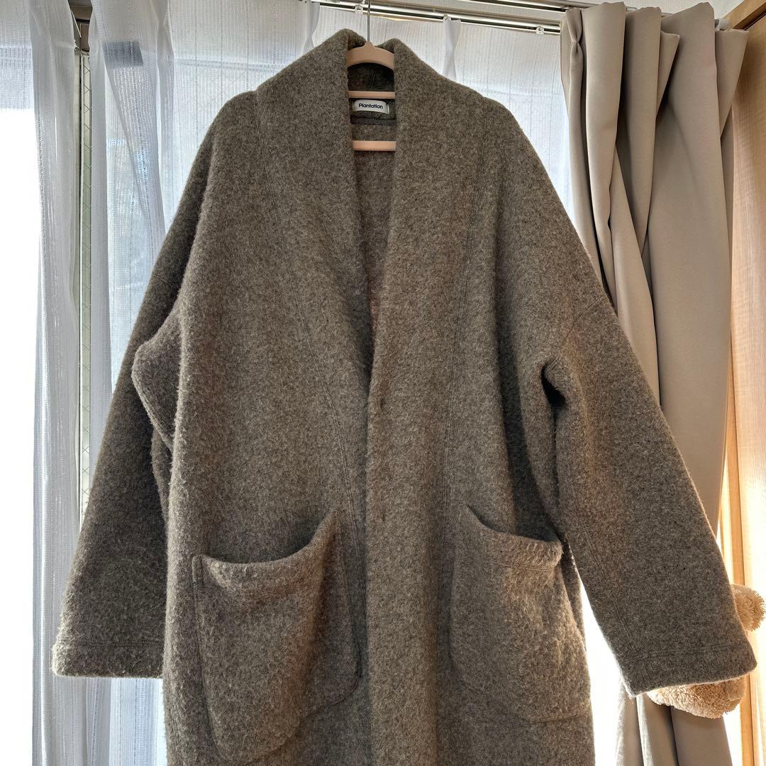 Plantation ウールロングコート カーディガン ガウン