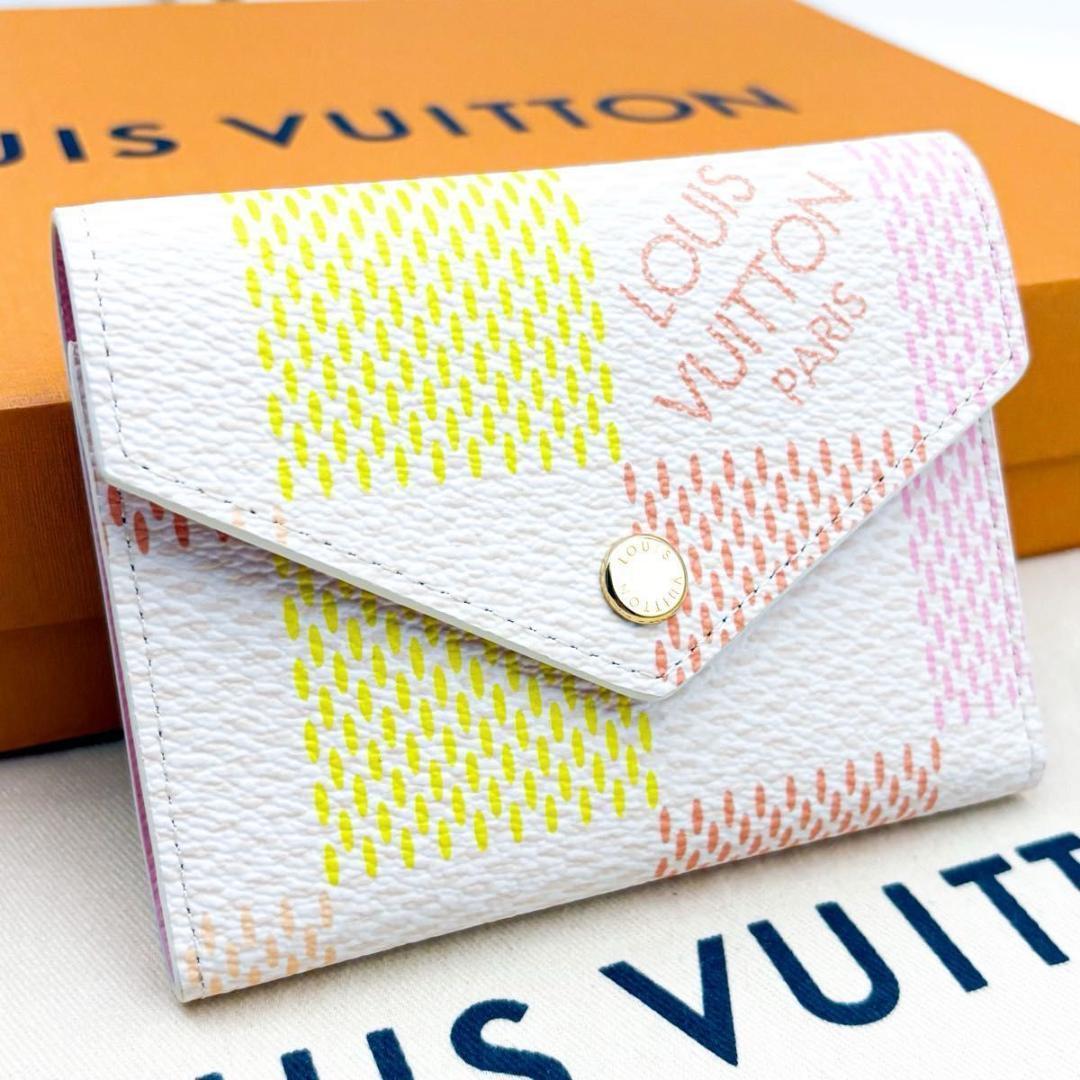 ルイヴィトン ダミエ リシャス ポルトフォイユ ヴィクトリーヌ 三つ折り財布