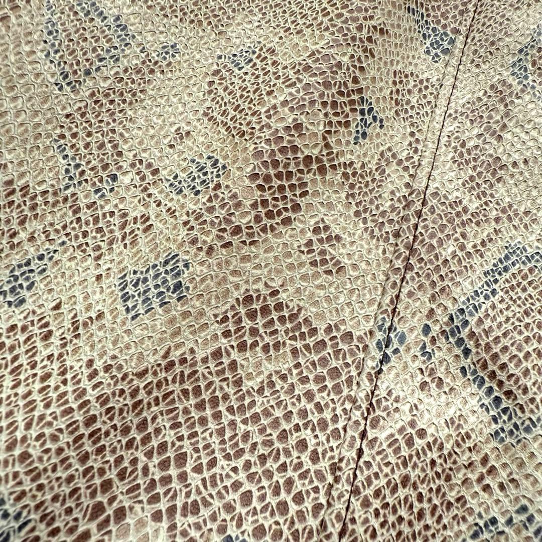 【希少】ARTICO オールレザー ロングコート パイソン柄　40