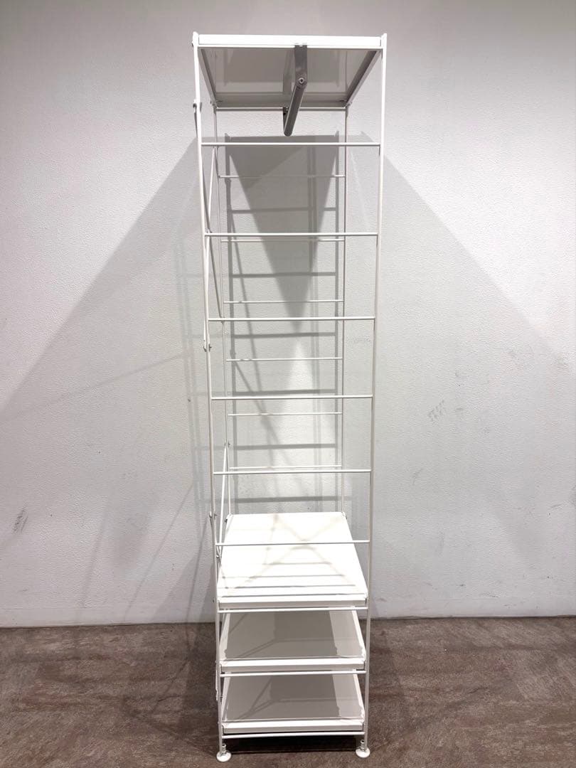 ⭐️超美品⭐️無印⭐️スチールユニットシェルフ⭐️大⭐️ライトグレー⭐️ワードローブバー付