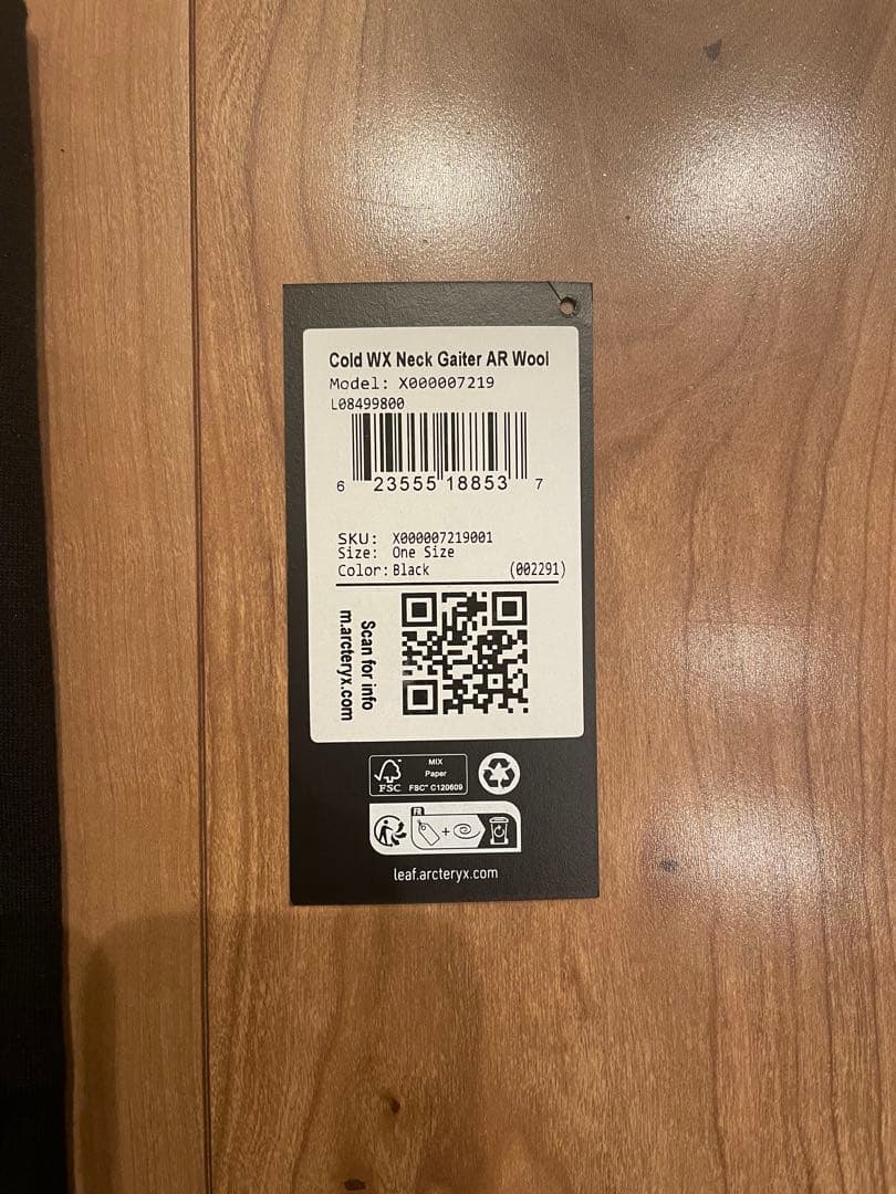 Arc’teryx leaf COLD WX NECK GAITER Black