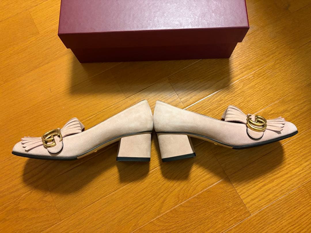 グッチ GUCCI◆GGマーモント スエードパンプス(フリンジ付き)36.5