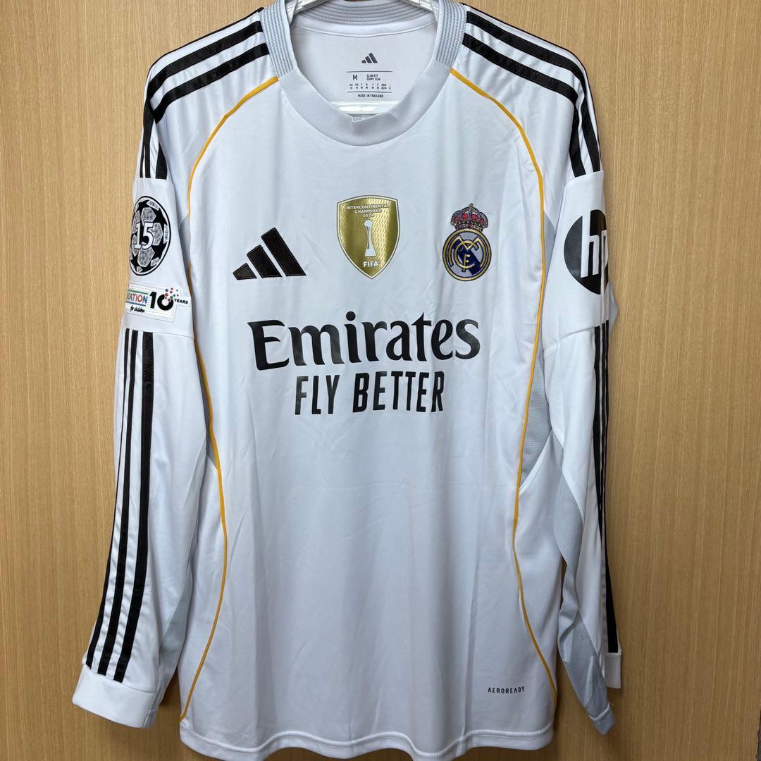 レアルマドリード 25-26 ホーム 長袖 ユニフォーム No.10 エンバペ