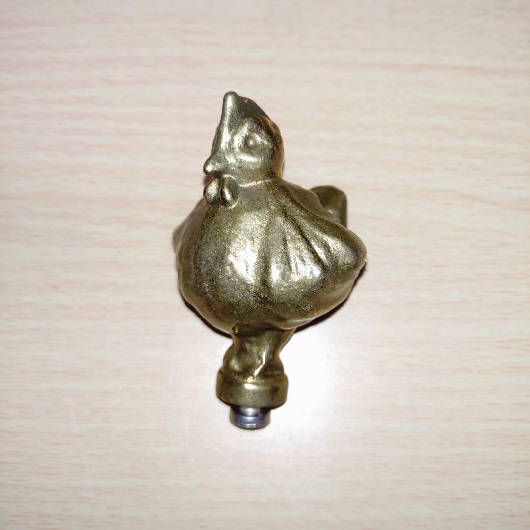 ストウブ　ブラス　チキンノブ　ルースターノブ　真鍮