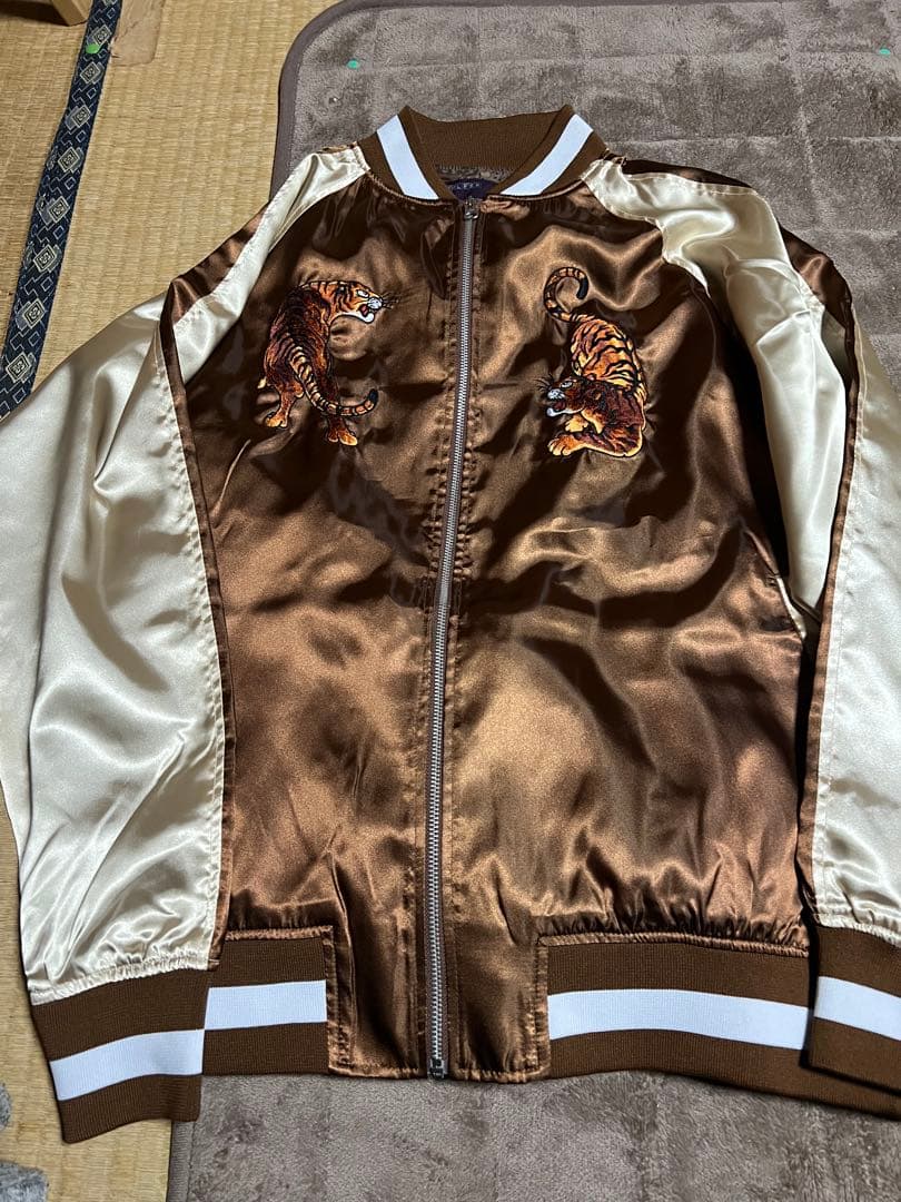 スカジャン　スーベニアジャケット　タイガー　虎　ホームレス　homless XL