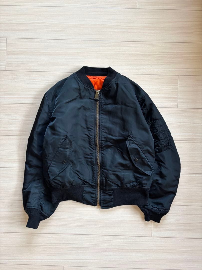 USA製 80s アルファインダストリーズ MA-1 M ブラック 黒