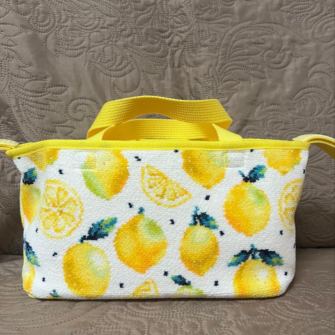 美品　レモンドット　ベビーカーポーチ