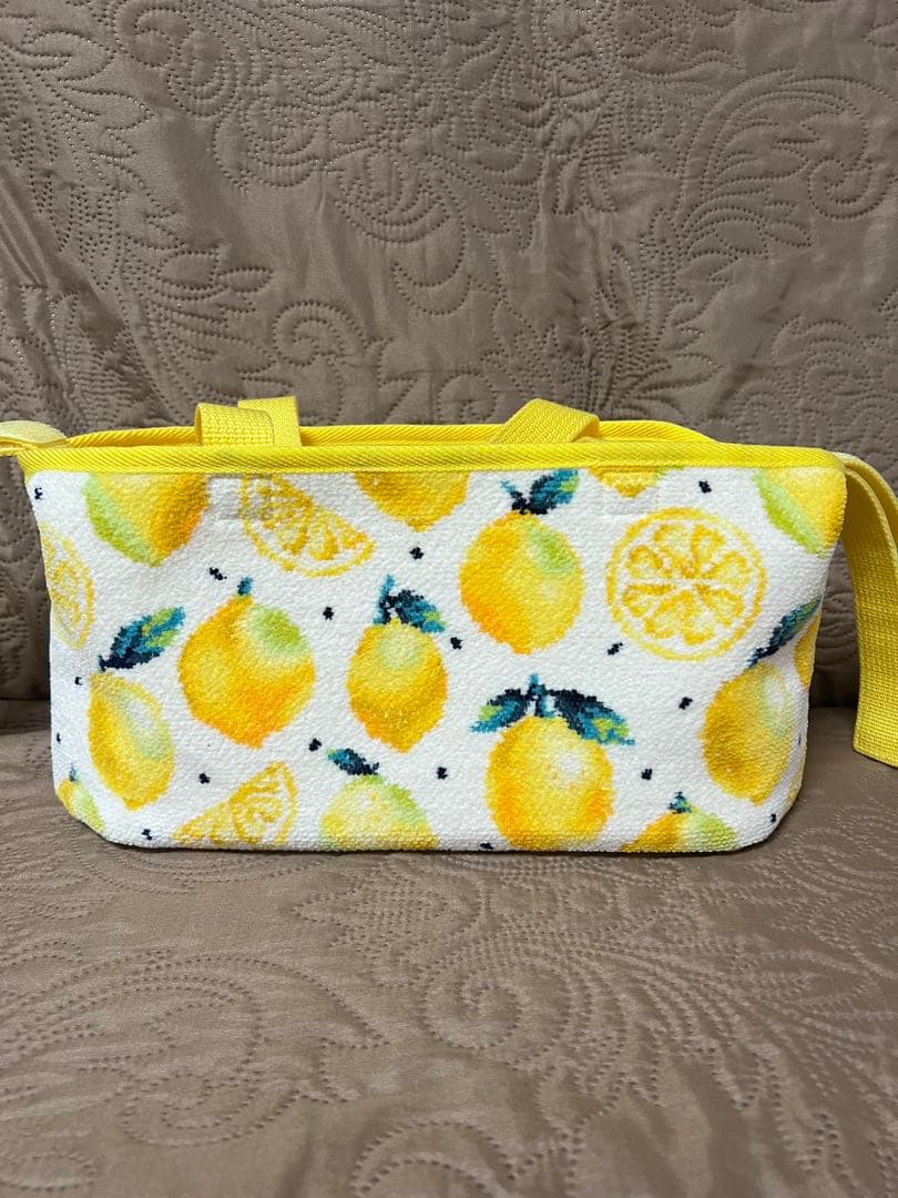 美品　レモンドット　ベビーカーポーチ