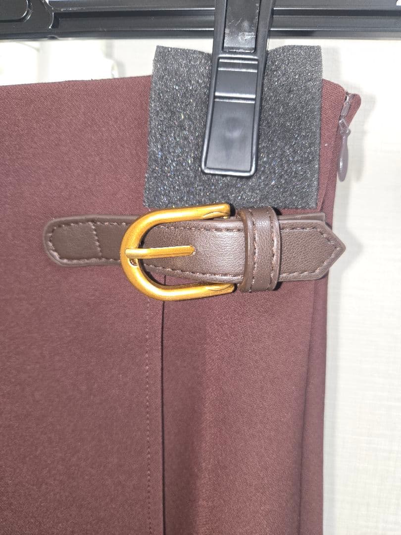 anuans アシンメトリーレイヤードスカート　バーガンディ