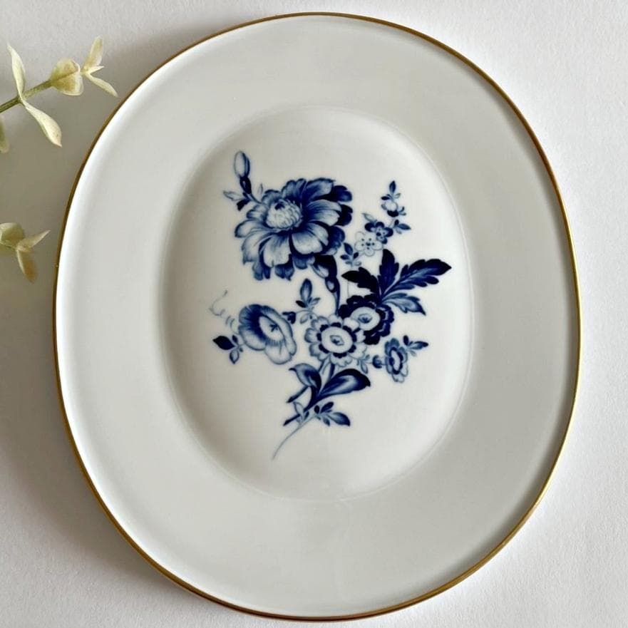 マイセン MEISSEN 陶板 プラーク ブルーフラワー 花