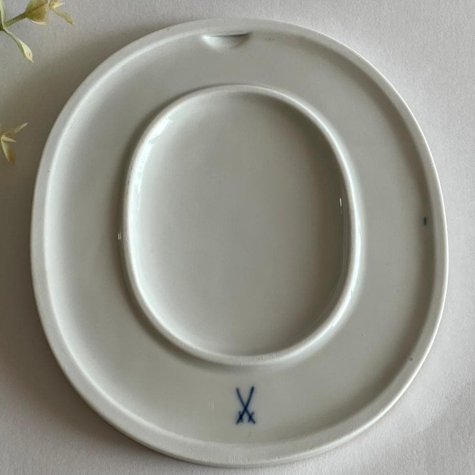 マイセン MEISSEN 陶板 プラーク ブルーフラワー 花