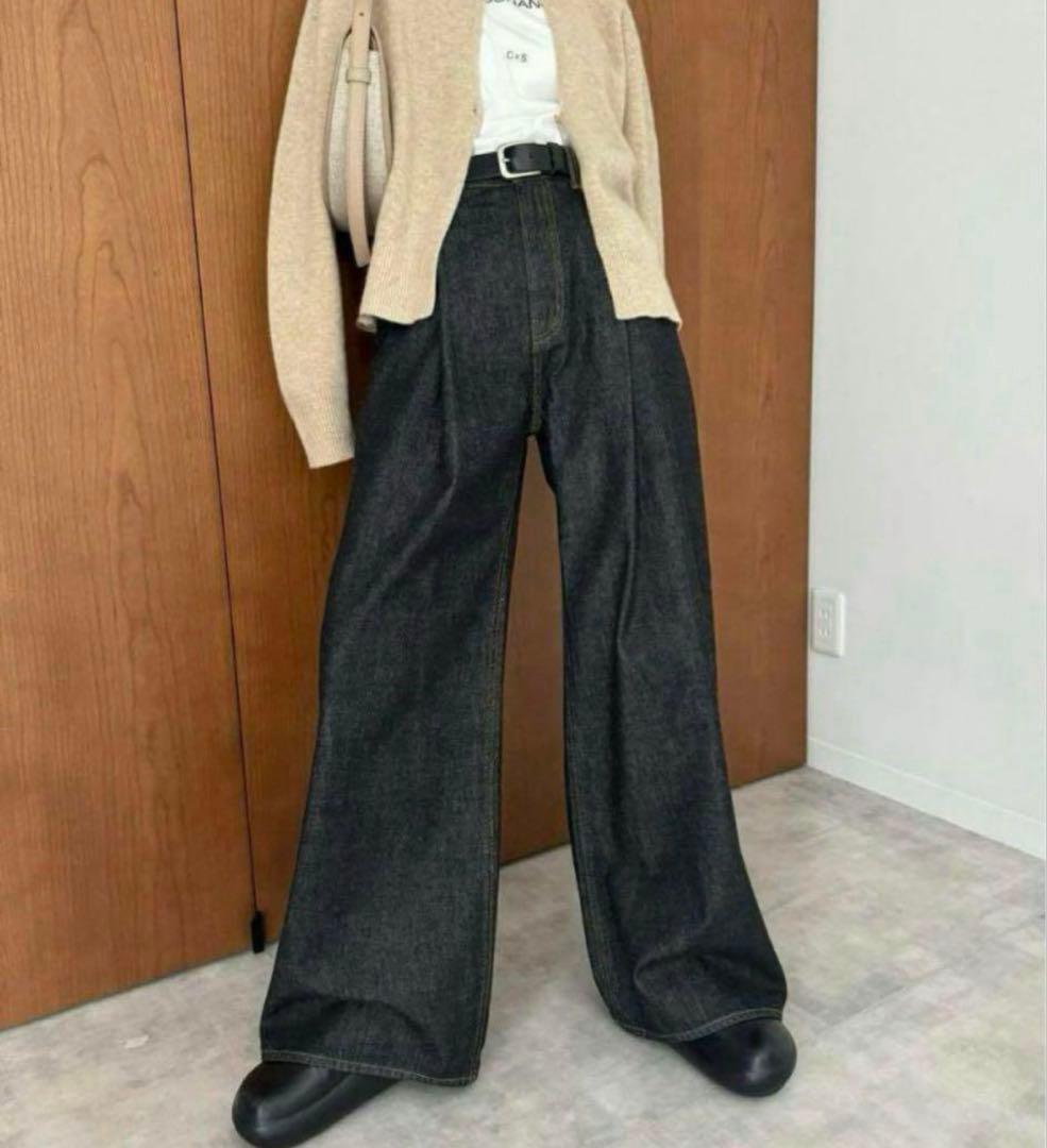 【週末値下】広瀬すず☆CLANE TUCK WIDE DENIM PANTS 2