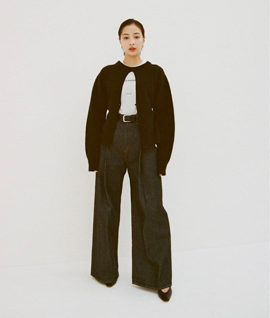 【週末値下】広瀬すず☆CLANE TUCK WIDE DENIM PANTS 2