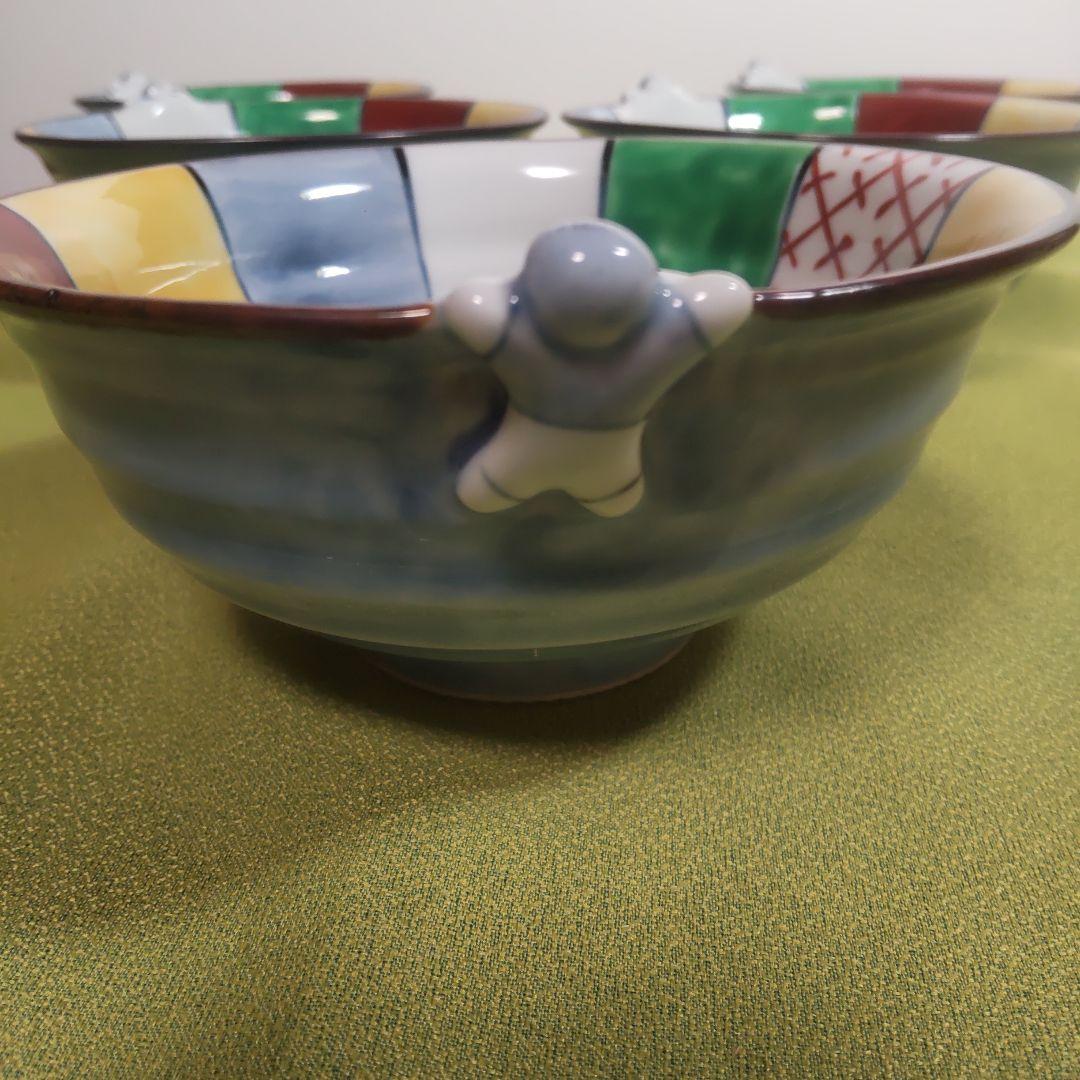 九谷焼 一閑人 紙風船 小丼 小どん 椀 皿 茶碗　 5客