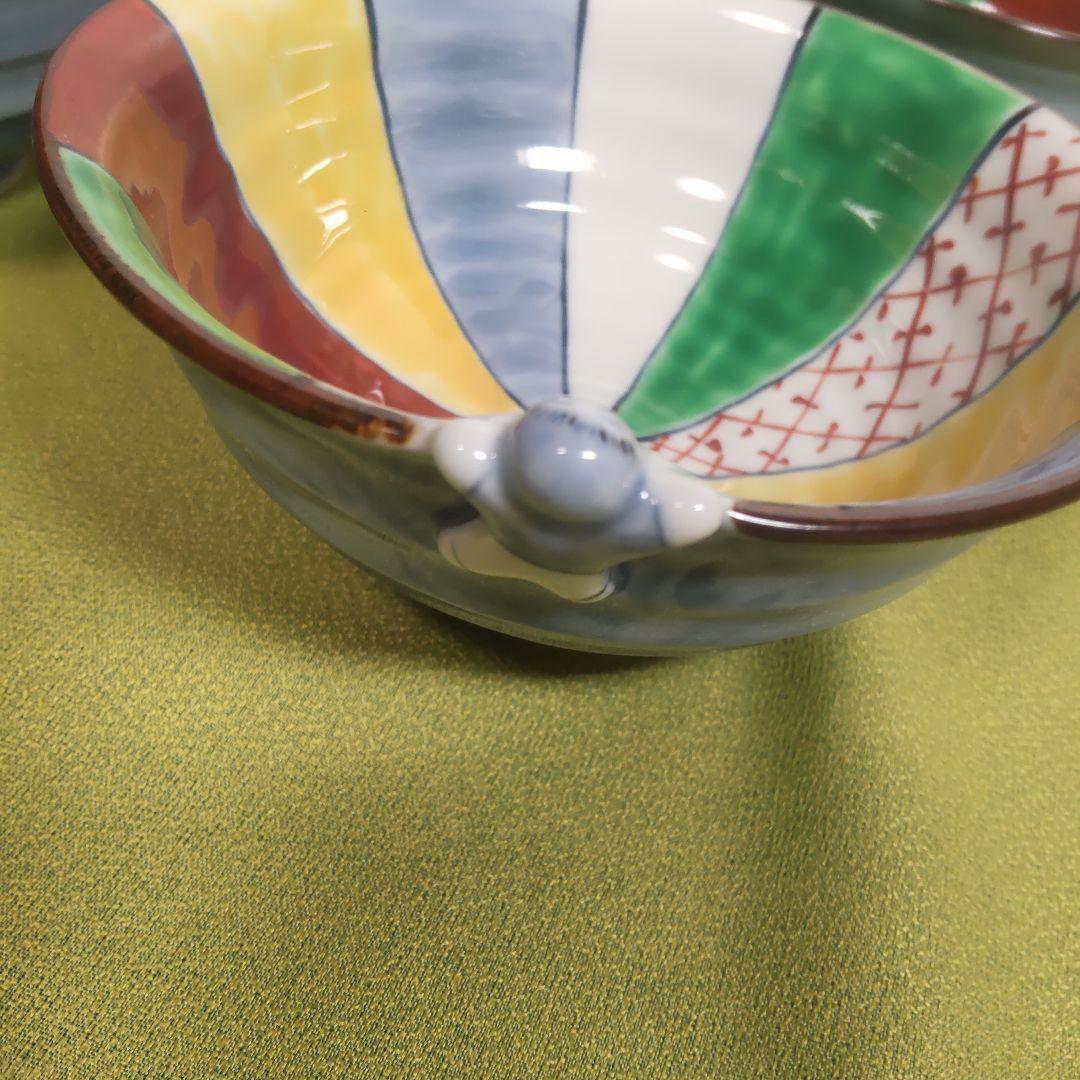 九谷焼 一閑人 紙風船 小丼 小どん 椀 皿 茶碗　 5客