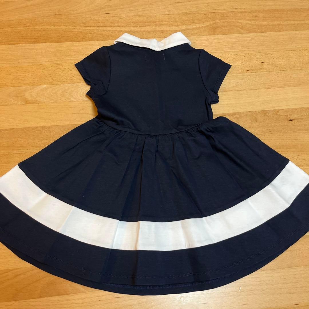 kate spade 半袖ワンピース 90cm ネイビー/ホワイト　新品未使用