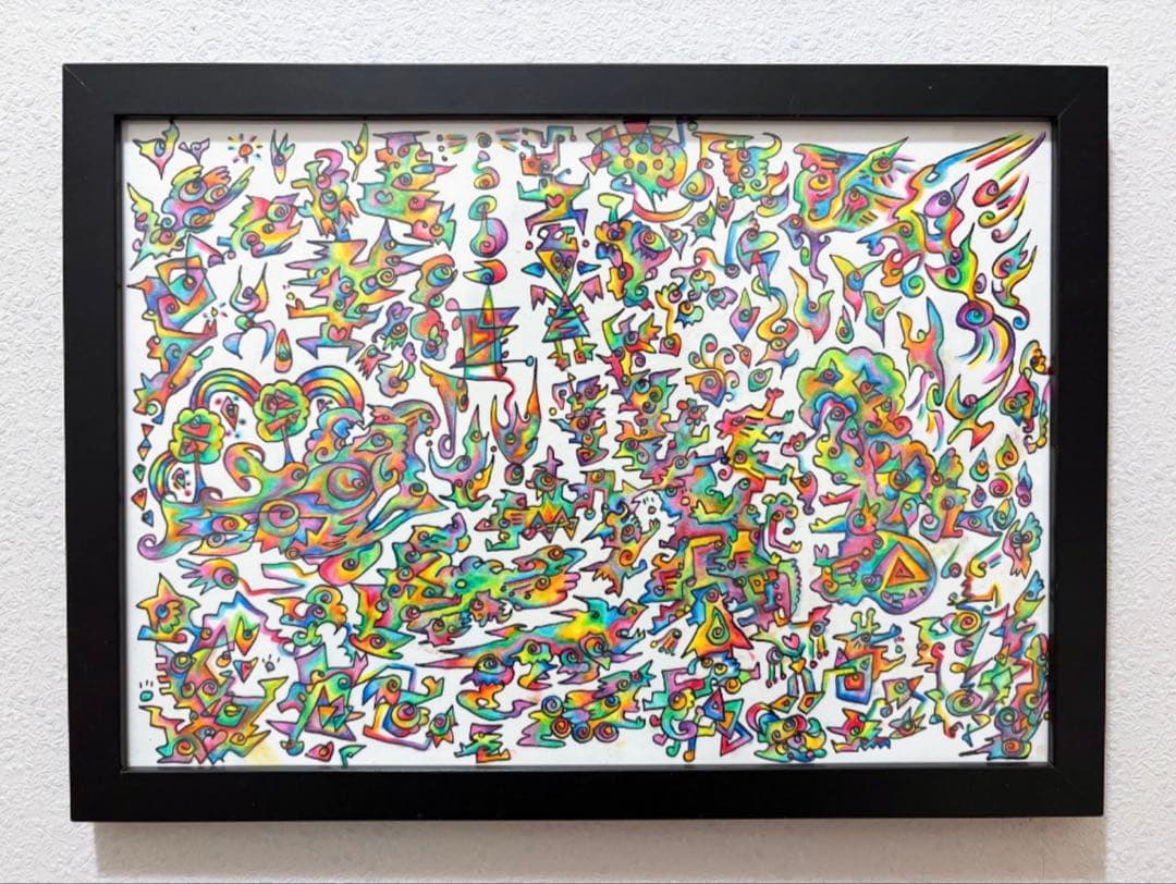 自動書記アート　エネルギーアート　スピリチュアルアート　アナログ　絵画