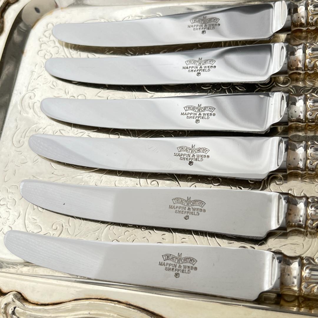 【MAPPIN & WEBB】 マッピンアンドウェッブ ティーナイフ 6本組