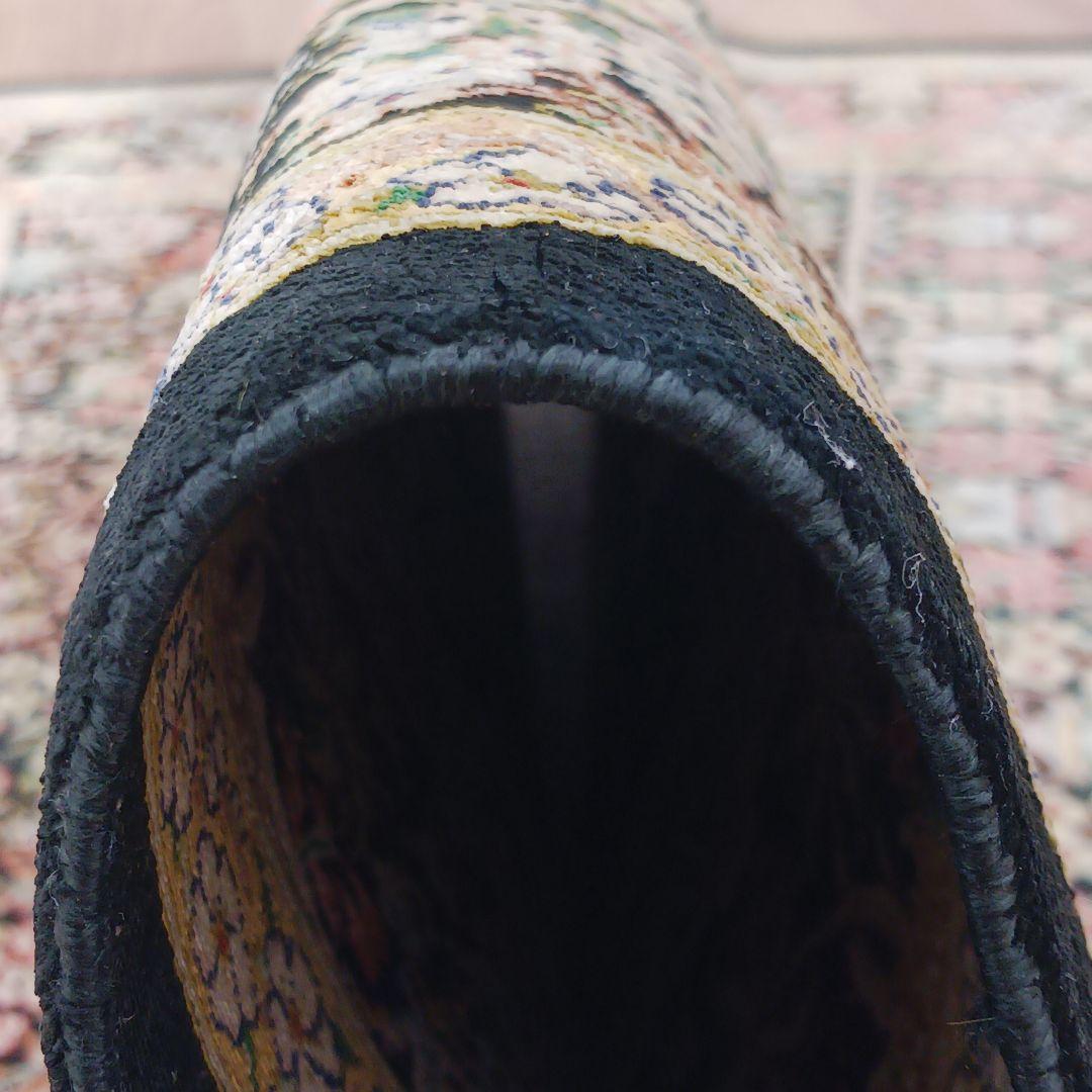 Y3324 ペルシャ絨毯 クム 工房サイン有 シルク100％ 手織121万ノット