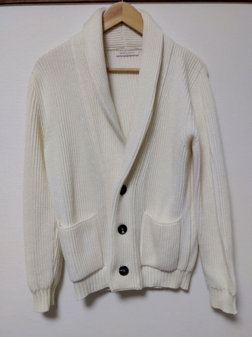 【美品】フィリッポデローレンティス　ショールカラー　ニット