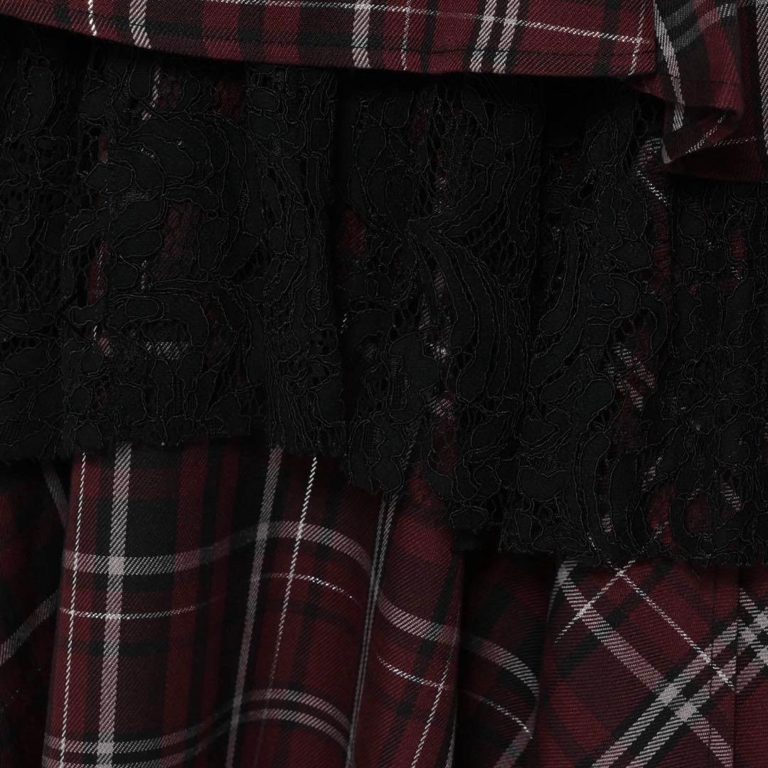 【HARE】タータンチェックティアードスカート