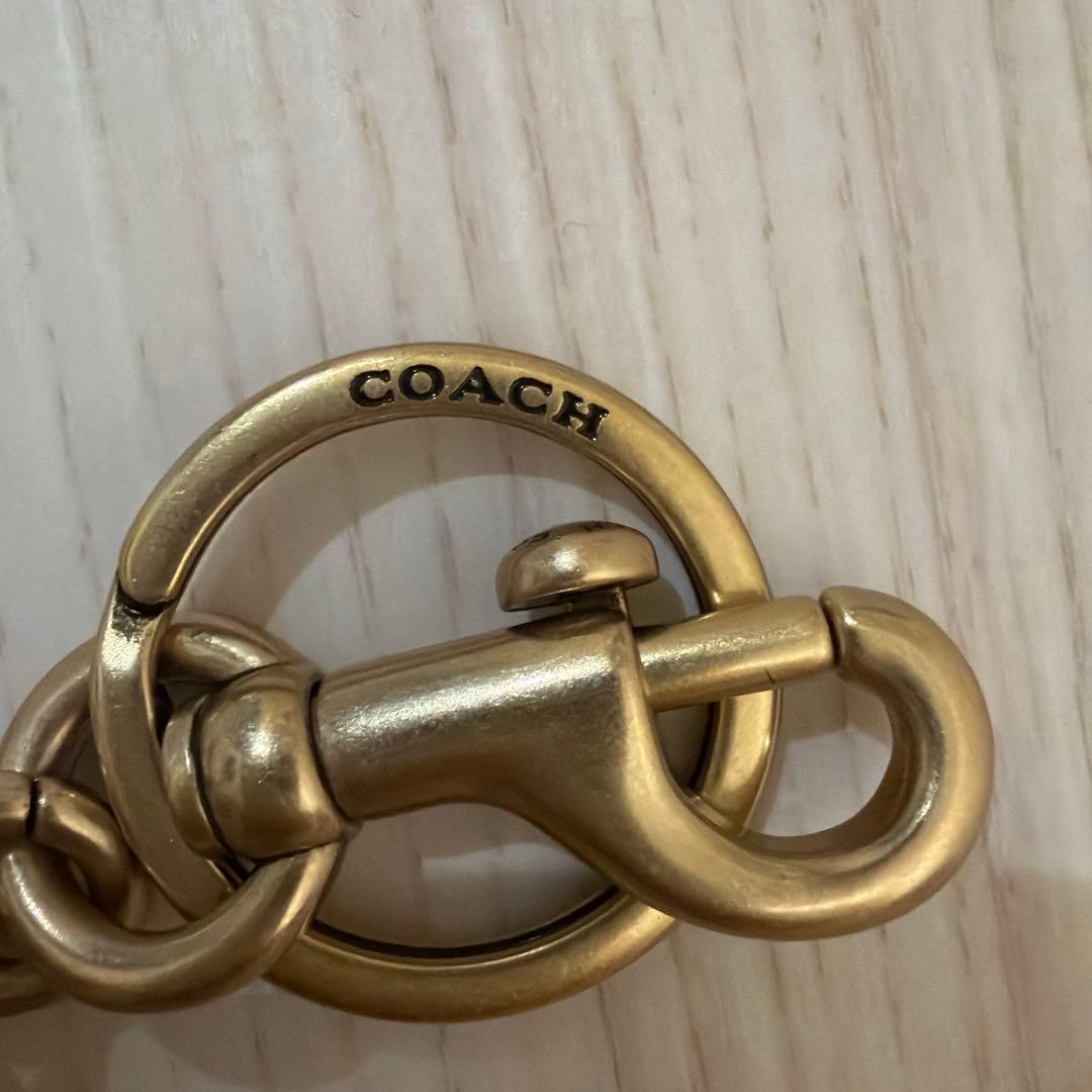 coachスヌーピーレザーキーホルダー