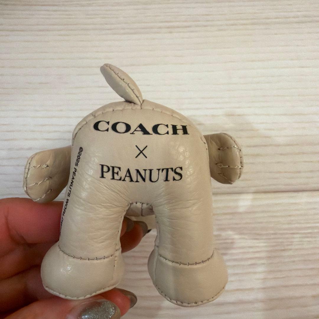 coachスヌーピーレザーキーホルダー
