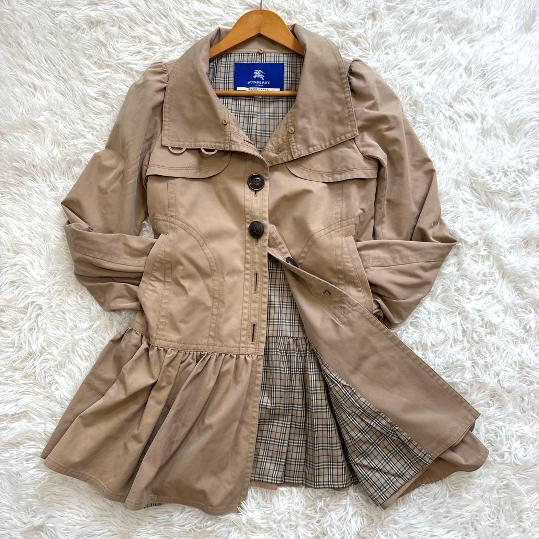 BURBERRY LONDON BLUE LABEL フレア トレンチコート
