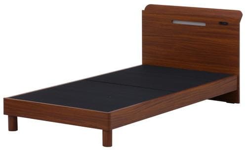 【新品・送料無料】木製ベッド　宮・ＬＥＤライト付