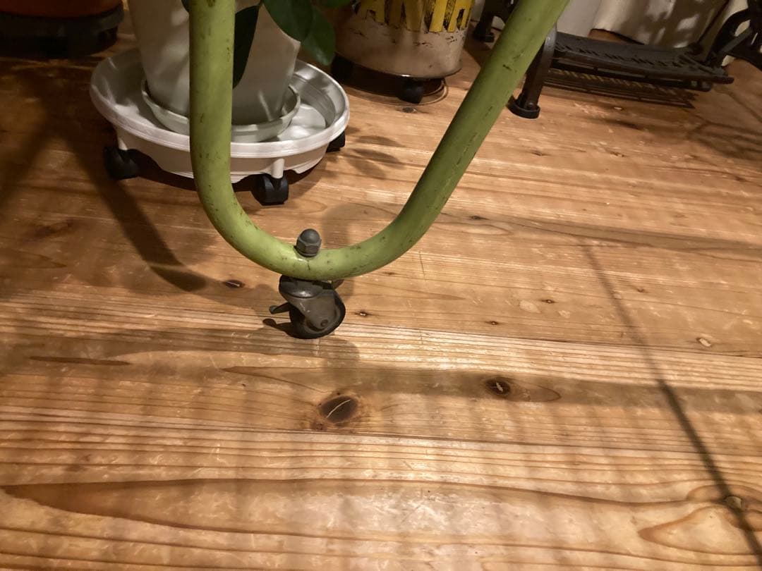 昭和レトロ　ワイヤーワゴン　キャスター付　店舗什器　シャビージャンクガーデン④