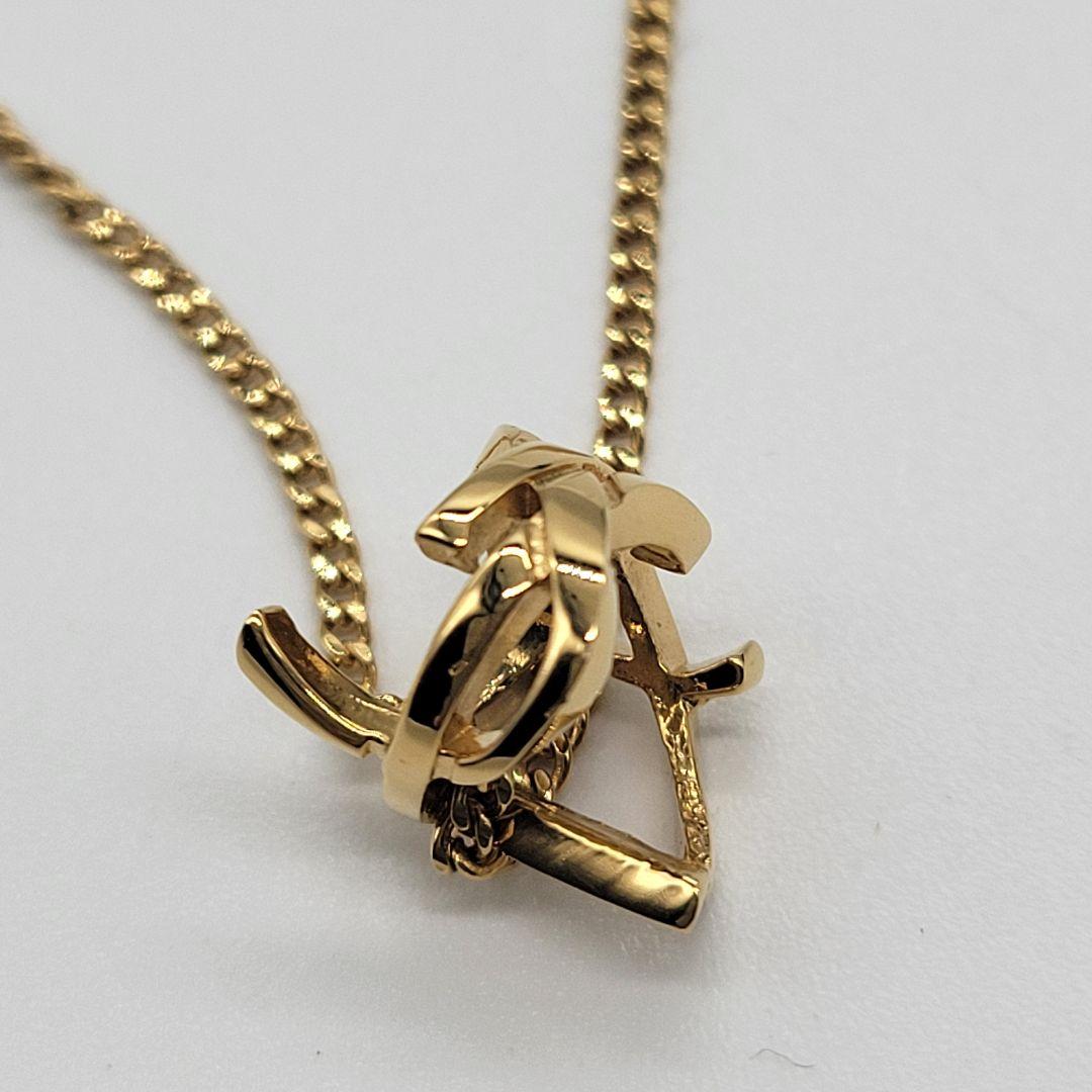 ken10 SAINTLAURENT ツイスト モノグラム ネックレス